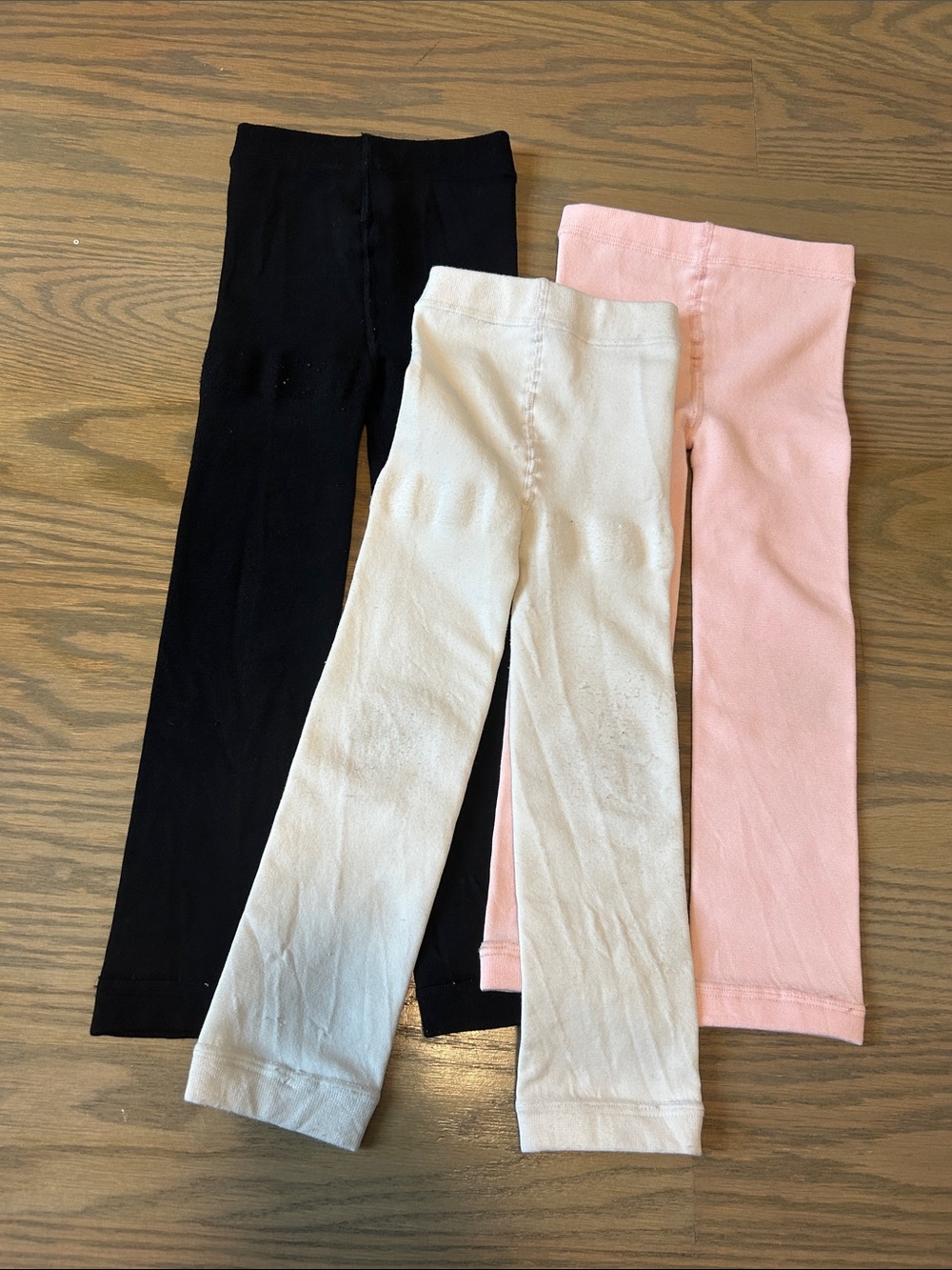 Target Kids Pull-On Leggings with fleece lining in Black, White & Light Pink